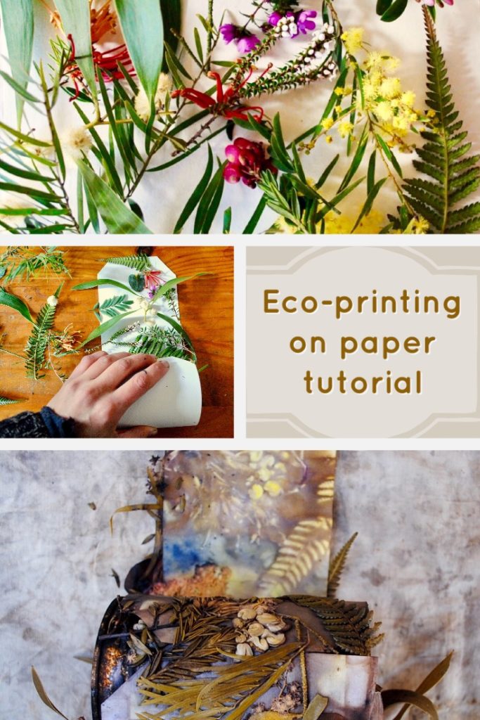 Ecoprinting on paper tutorial Gumnut Magic