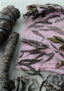 Eco-printed fabric example